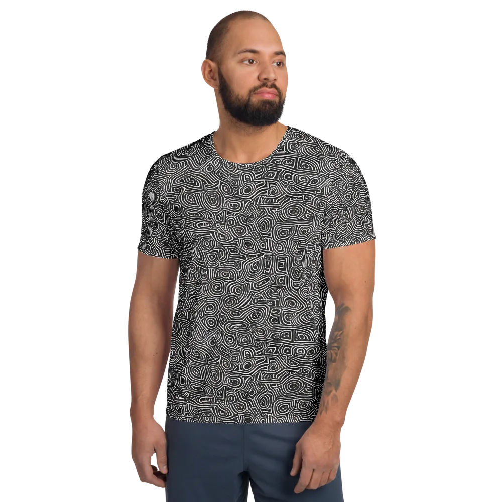 Blackwater Contours on Men's Athletic T-Shirt — Front