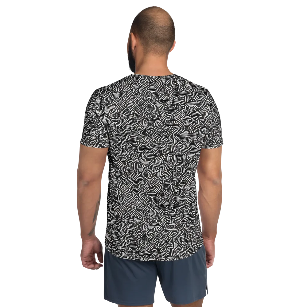 Blackwater Contours on Men's Athletic T-Shirt — Back