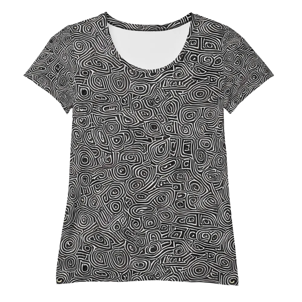 Blackwater Contours on Women's Athletic T-Shirt — Front