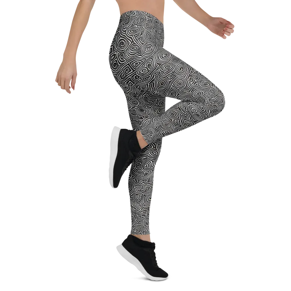 Blackwater Contours on Leggings — Right
