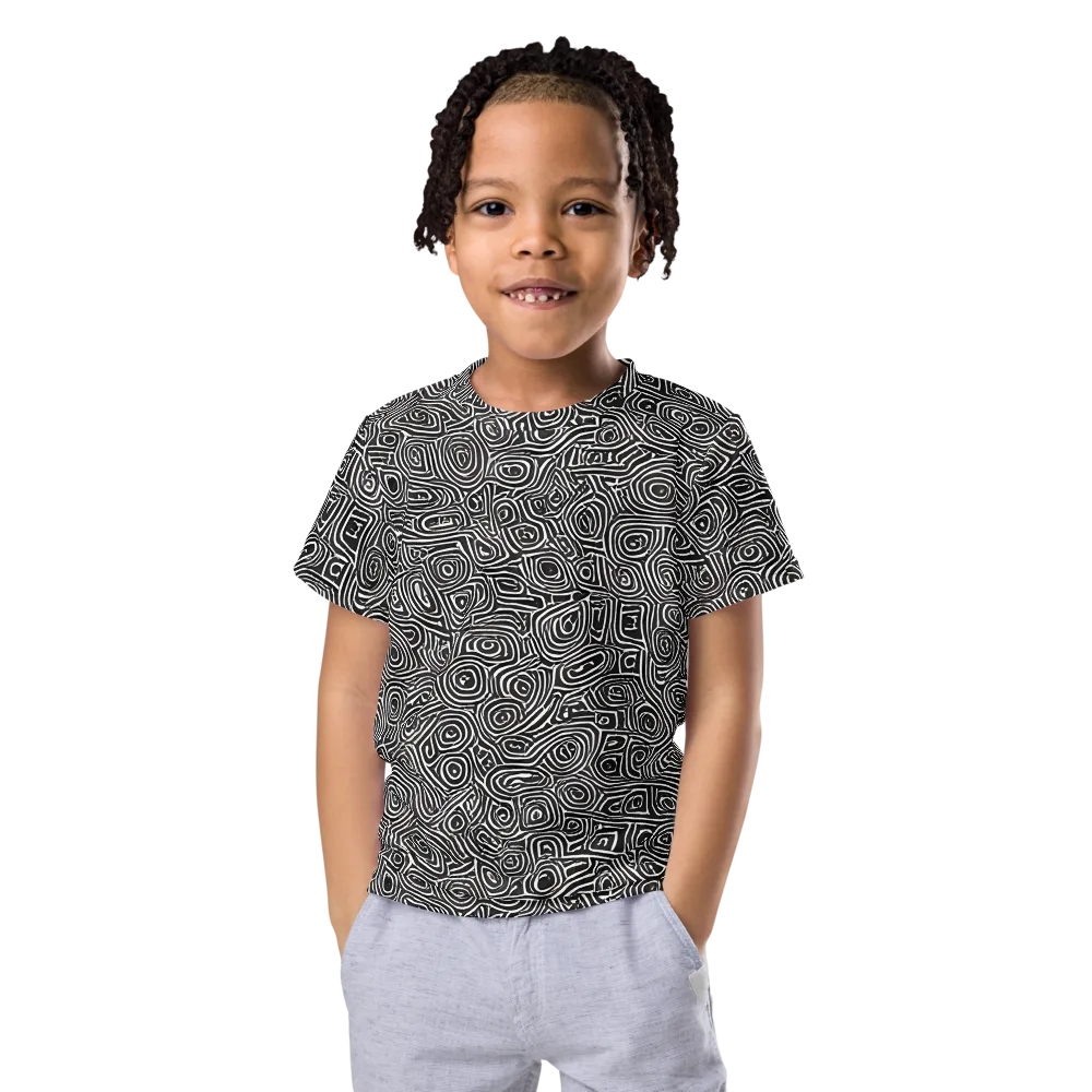 Blackwater Contours on Kids Crew Neck T-Shirt — Front