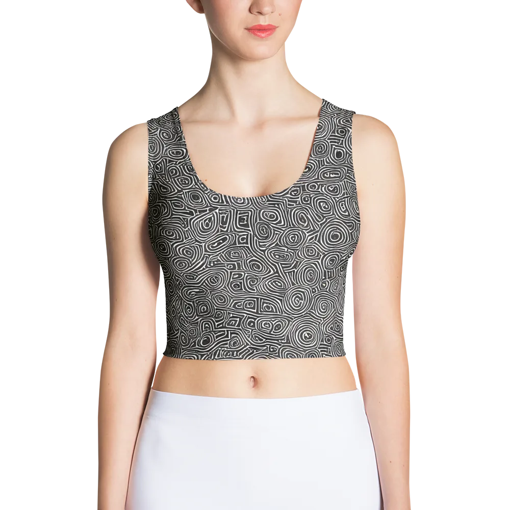 Blackwater Contours on Crop Top — Front