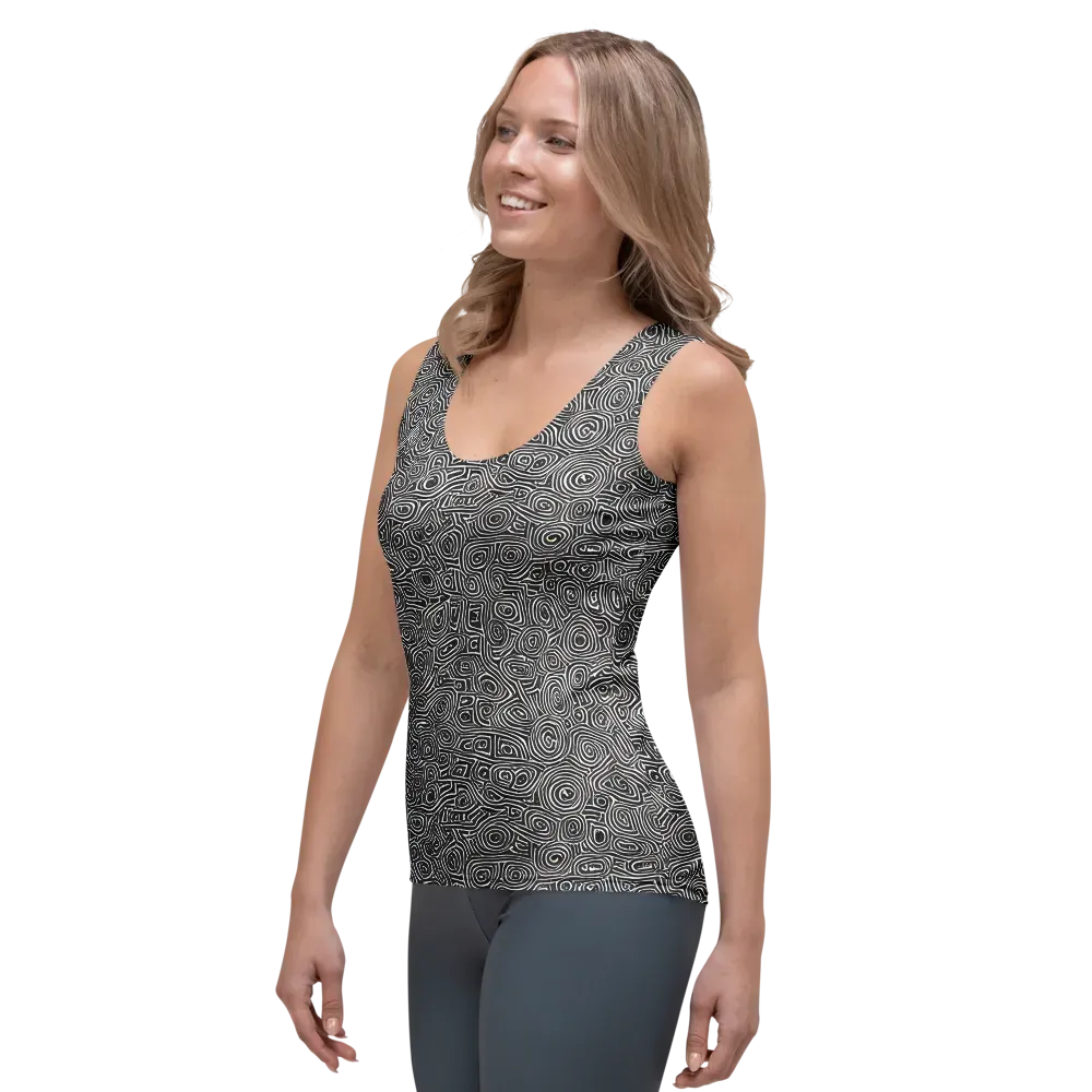 Blackwater Contours on Women's Tank Top — Left Front