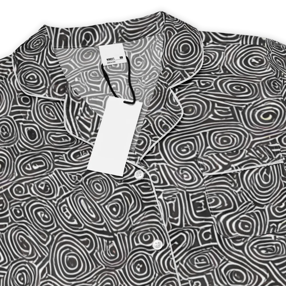 Blackwater Contours on Women's Short Sleeve Pajama Top — Product details