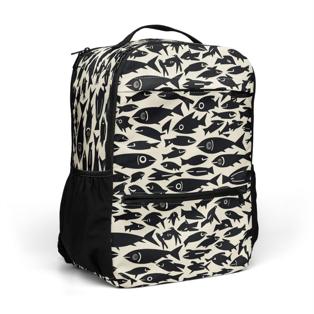 Midnight Shoal on Utility Backpack — Right Front