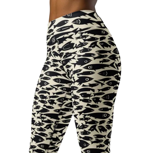 Midnight Shoal on a Yoga Leggings