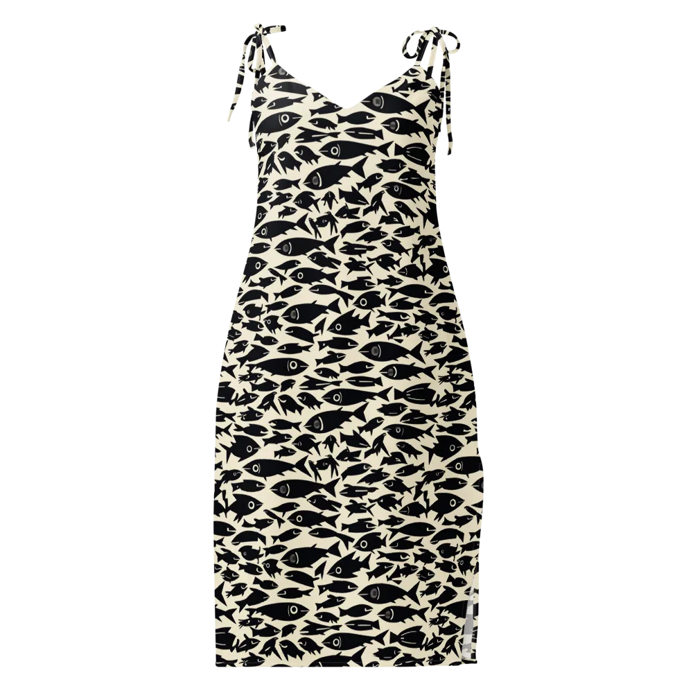 Midnight Shoal on Slip Dress — Front
