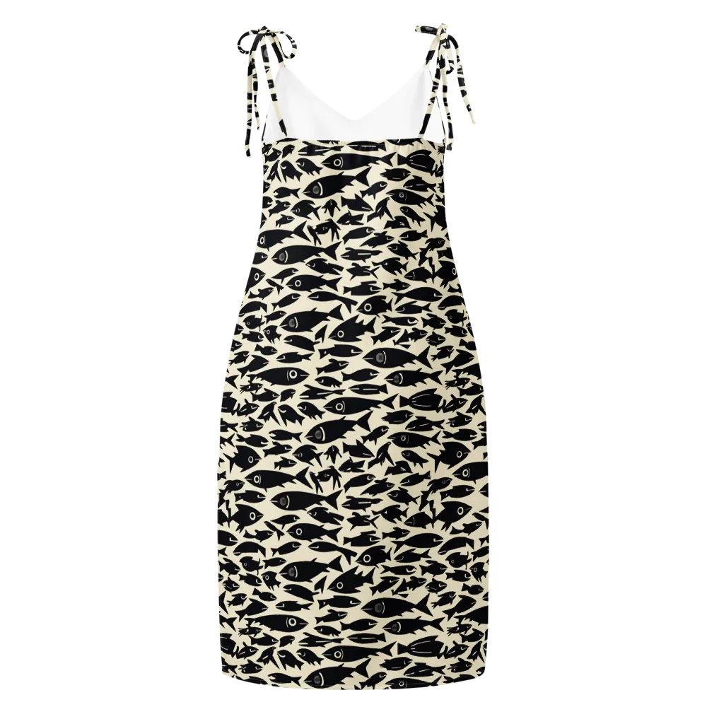 Midnight Shoal on Slip Dress — Back