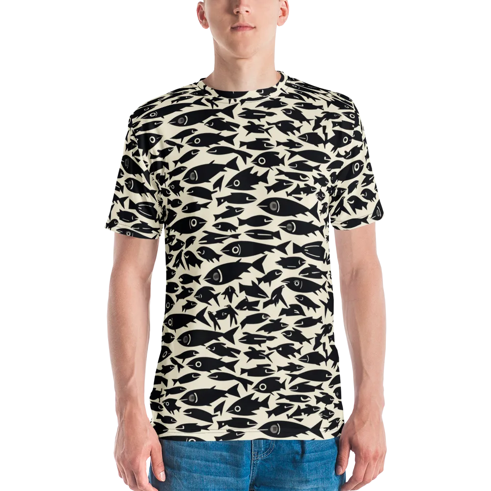 Midnight Shoal on Men's Crew Neck T-Shirt — Front