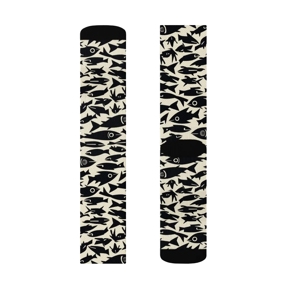 Midnight Shoal on Socks — Right Sock