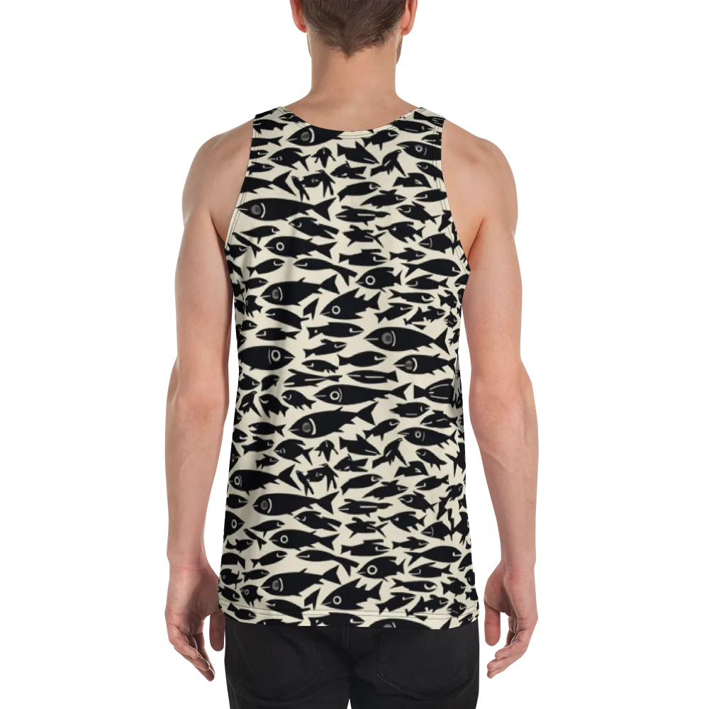 Midnight Shoal on Men's Tank Top — Back