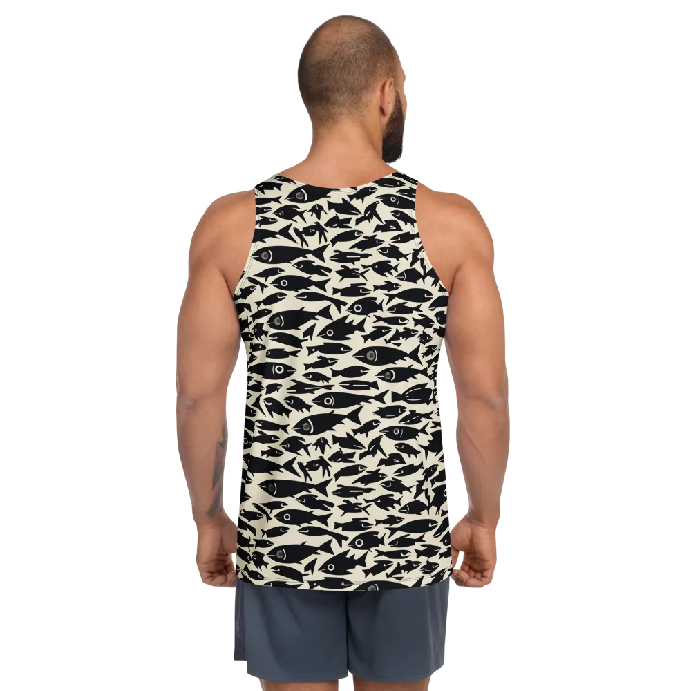 Midnight Shoal on Men's Tank Top — Back
