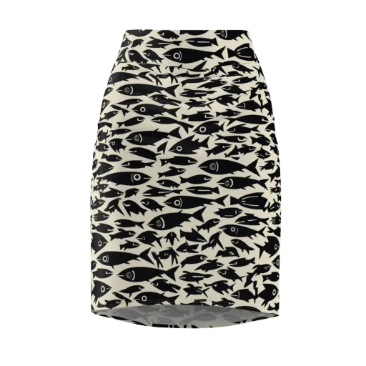 Midnight Shoal on a Pencil Skirt