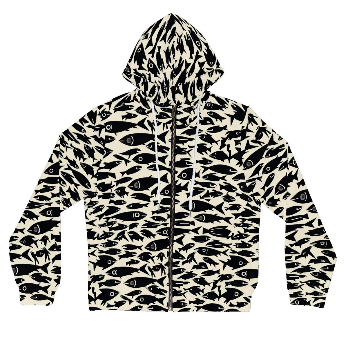 Midnight Shoal on Women's Full-Zip Hoodie — Front