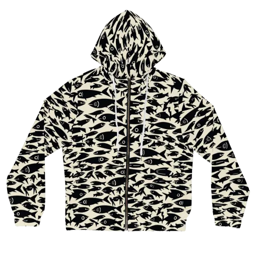Midnight Shoal on a Women's Full-Zip Hoodie