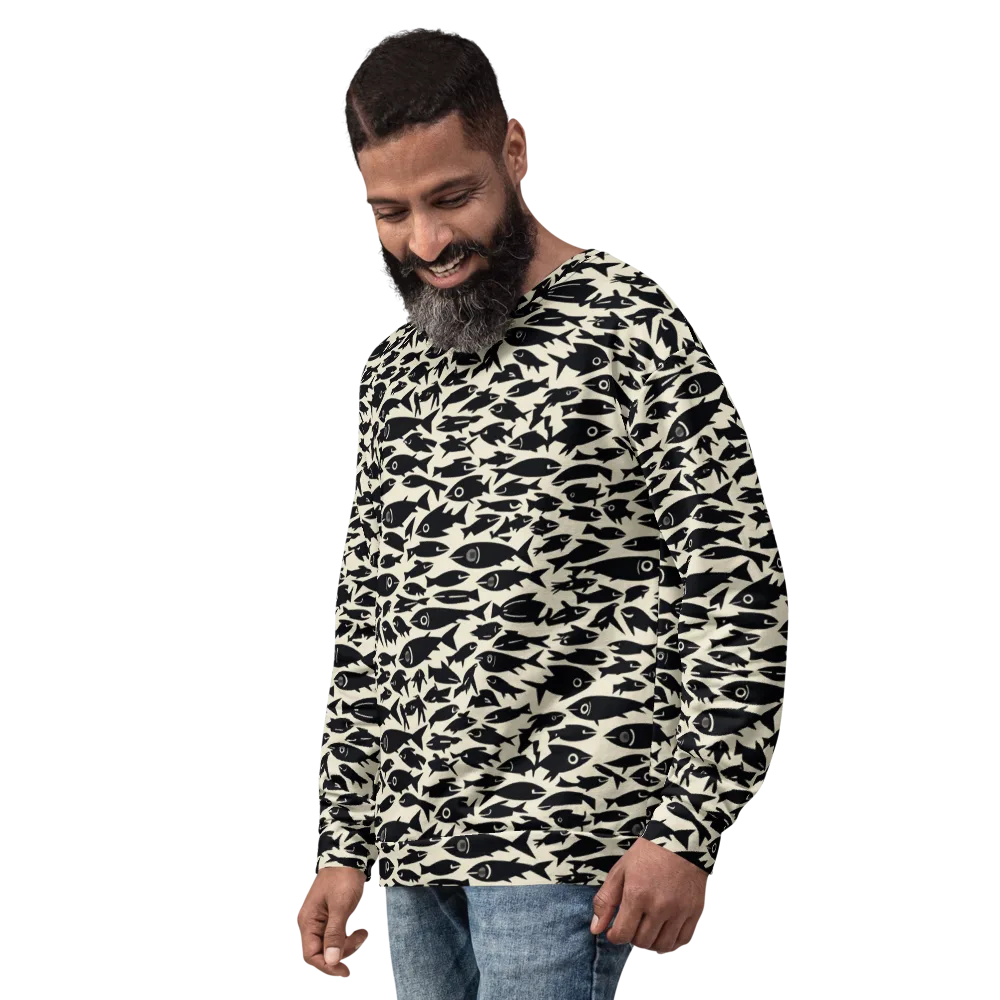Midnight Shoal on Sweatshirt — Left Front