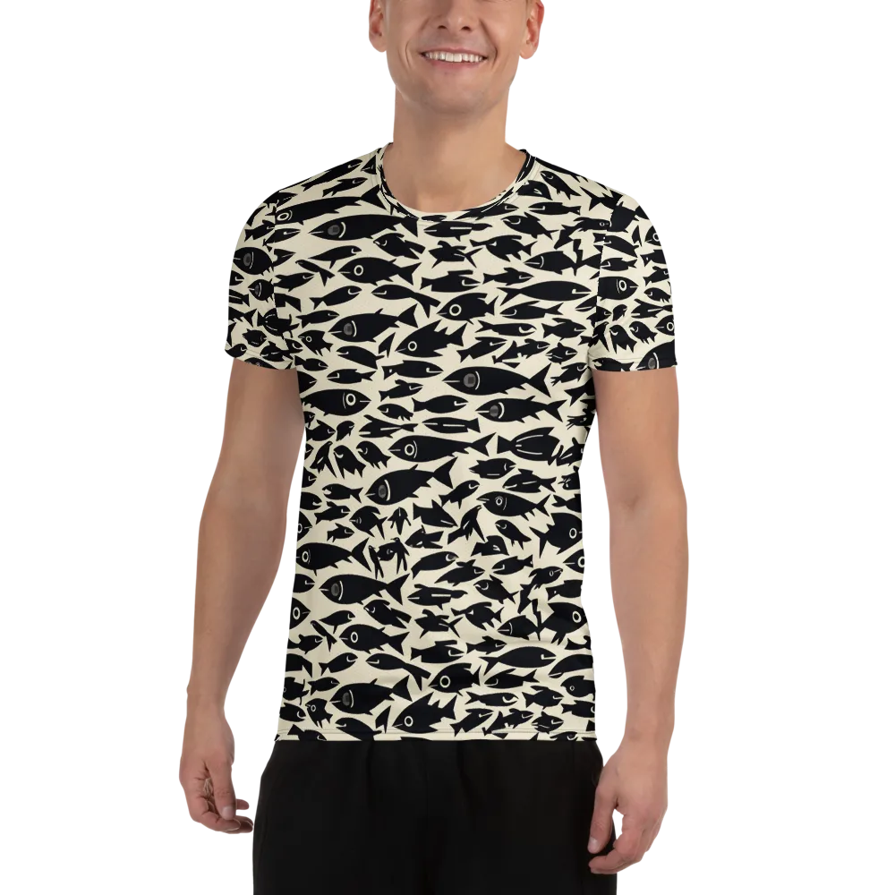 Midnight Shoal on Men's Athletic T-Shirt — Front