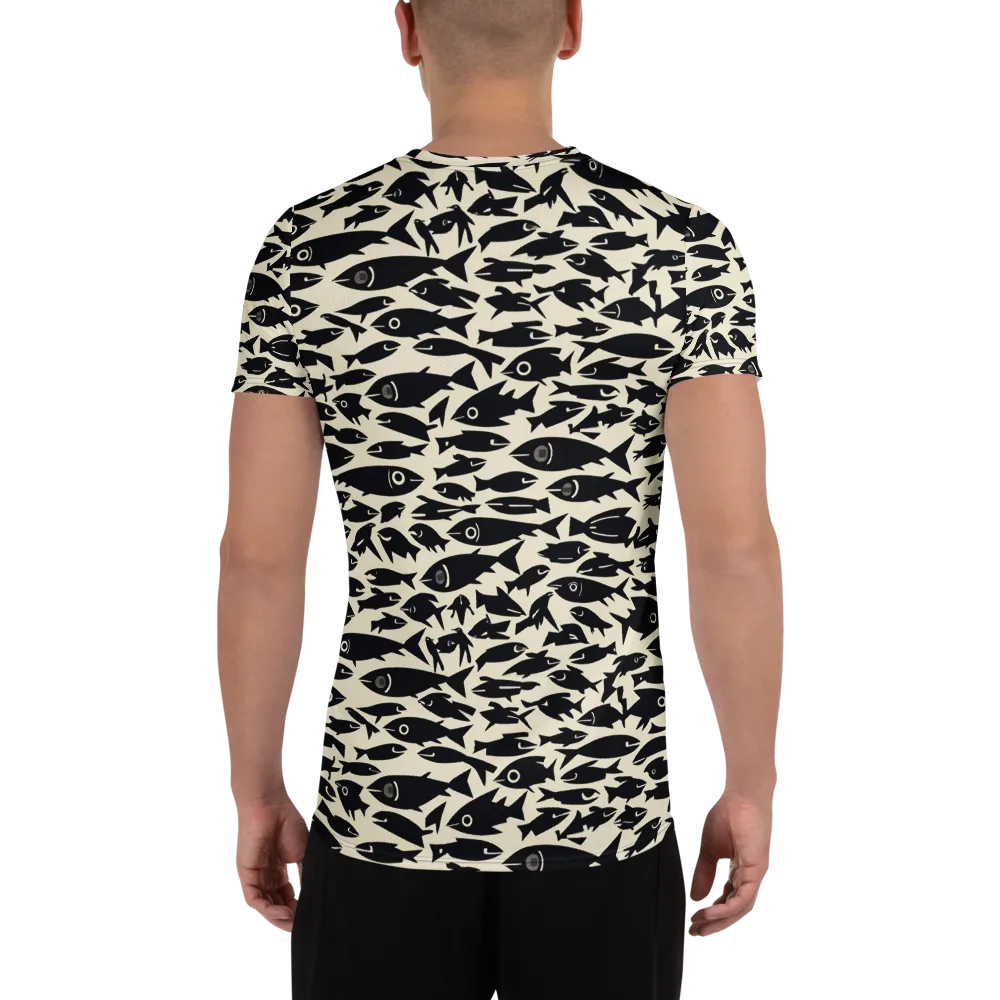 Midnight Shoal on Men's Athletic T-Shirt — Back