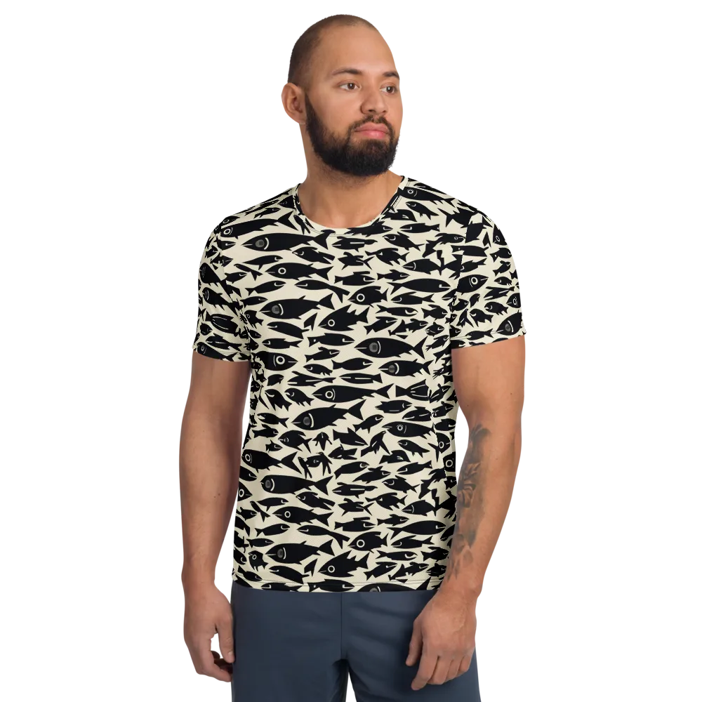 Midnight Shoal on Men's Athletic T-Shirt — Front