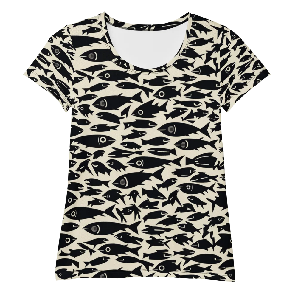 Midnight Shoal on Women's Athletic T-Shirt — Front