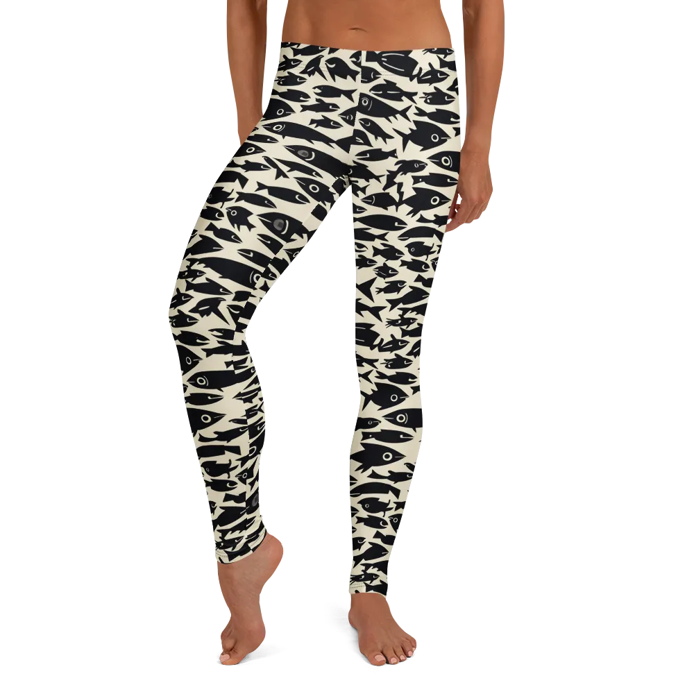 Midnight Shoal on Leggings — Front