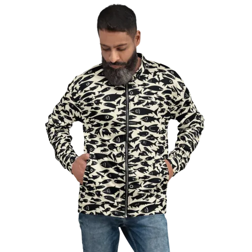 Midnight Shoal on a Bomber Jacket