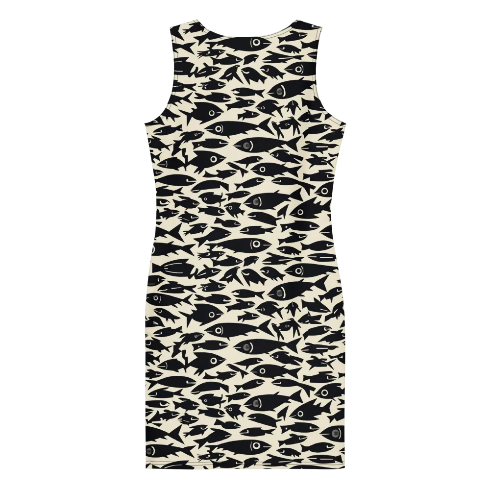 Midnight Shoal on Bodycon Dress — Back