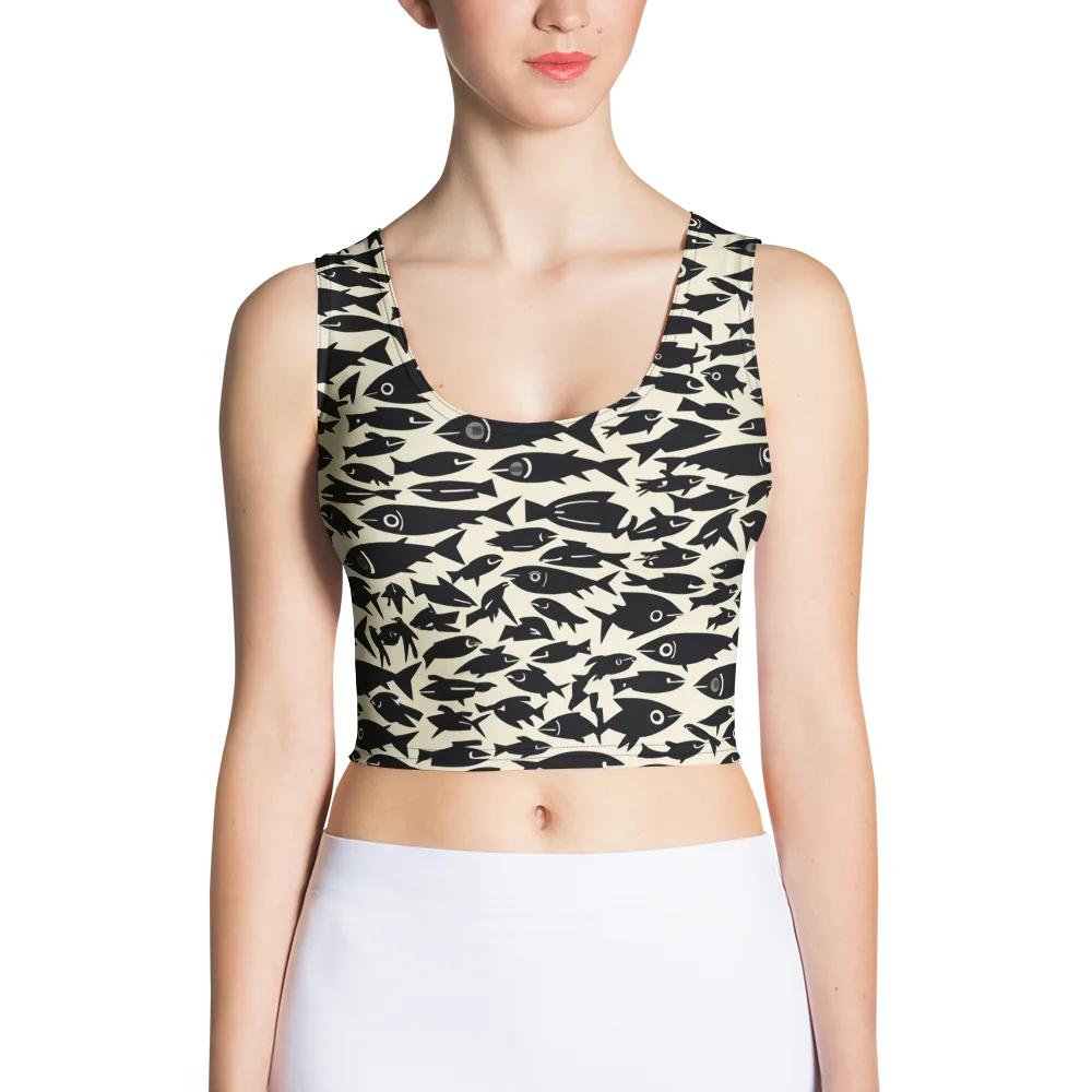 Midnight Shoal on Crop Top — Front
