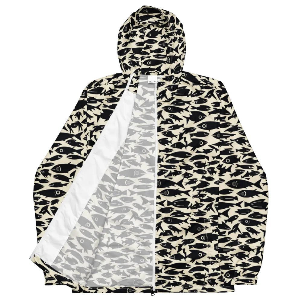Midnight Shoal on Men's Windbreaker — Front