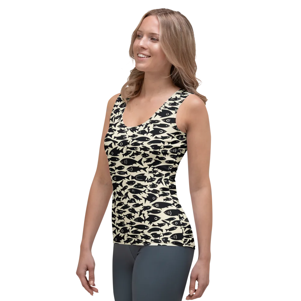 Midnight Shoal on Women's Tank Top — Left Front
