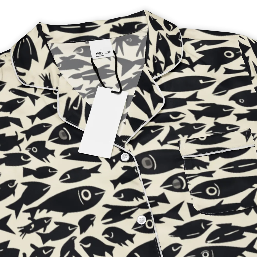 Midnight Shoal on Women's Short Sleeve Pajama Top — Product details
