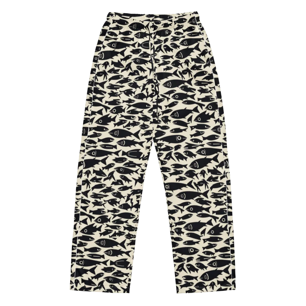 Midnight Shoal on Women's Pajama Pants — Front