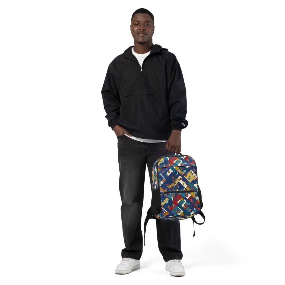Monarch Mosaic on Utility Backpack — Front