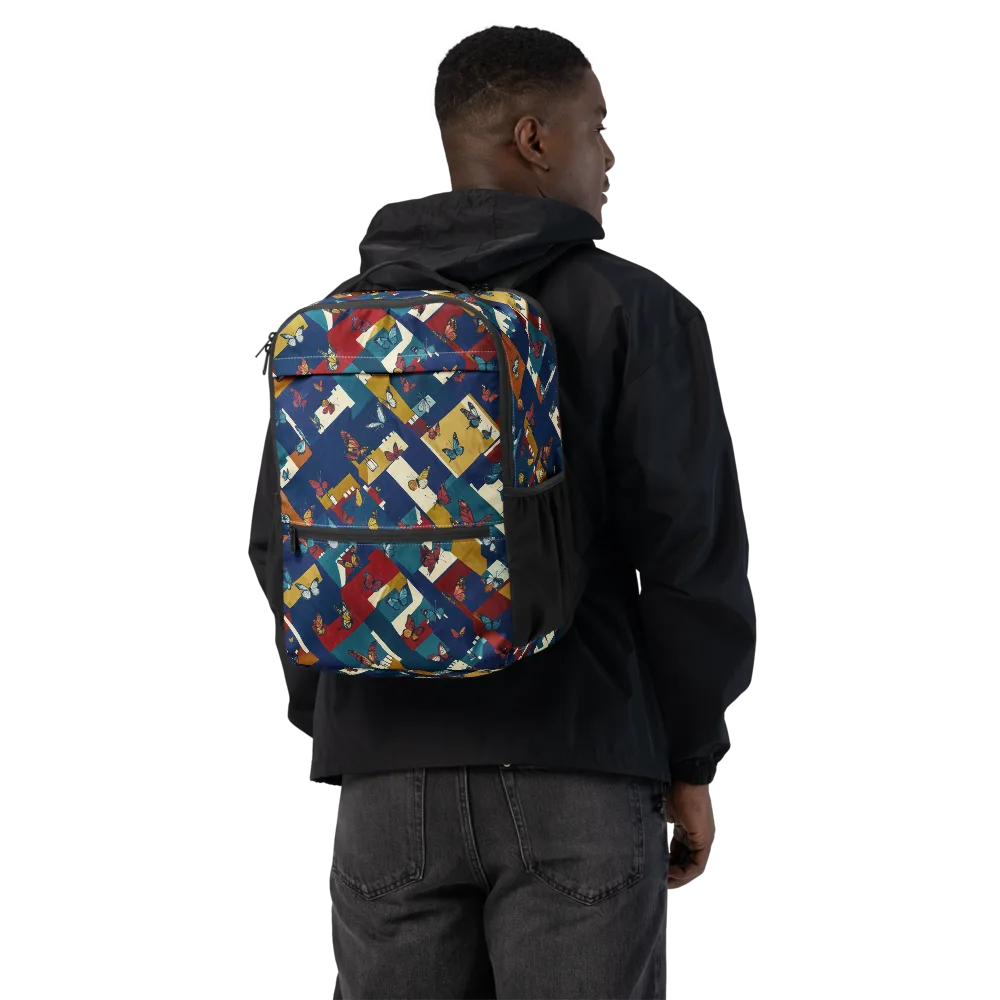 Monarch Mosaic on Utility Backpack — Back