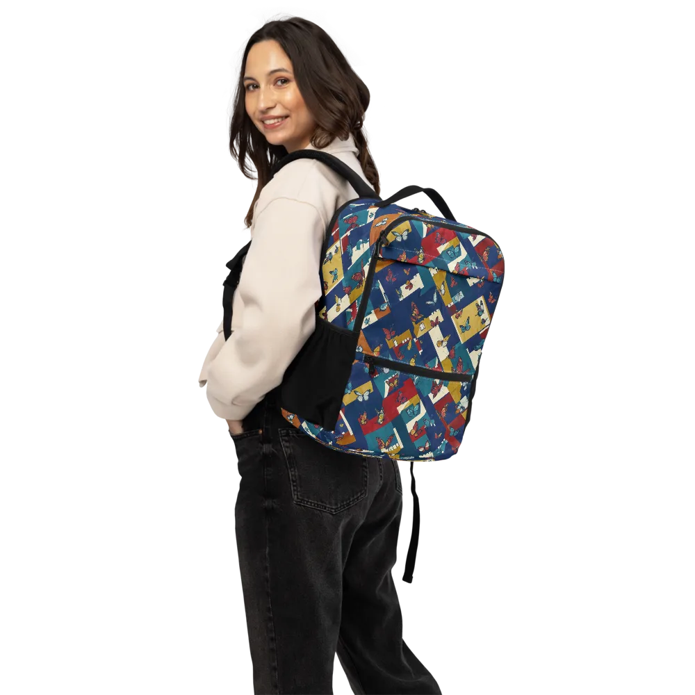 Monarch Mosaic on Utility Backpack — Back