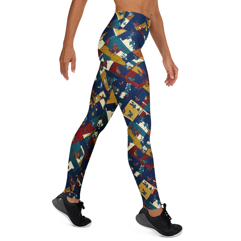 Monarch Mosaic on Yoga Leggings — Right