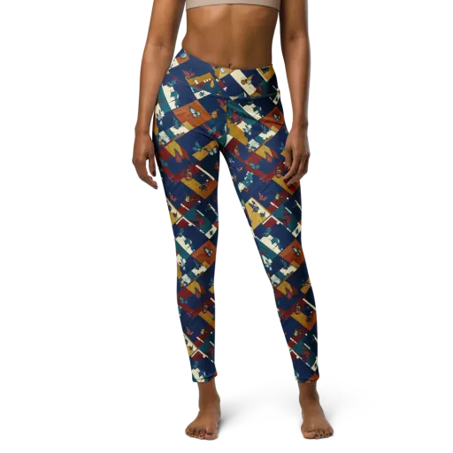Monarch Mosaic on a Yoga Leggings