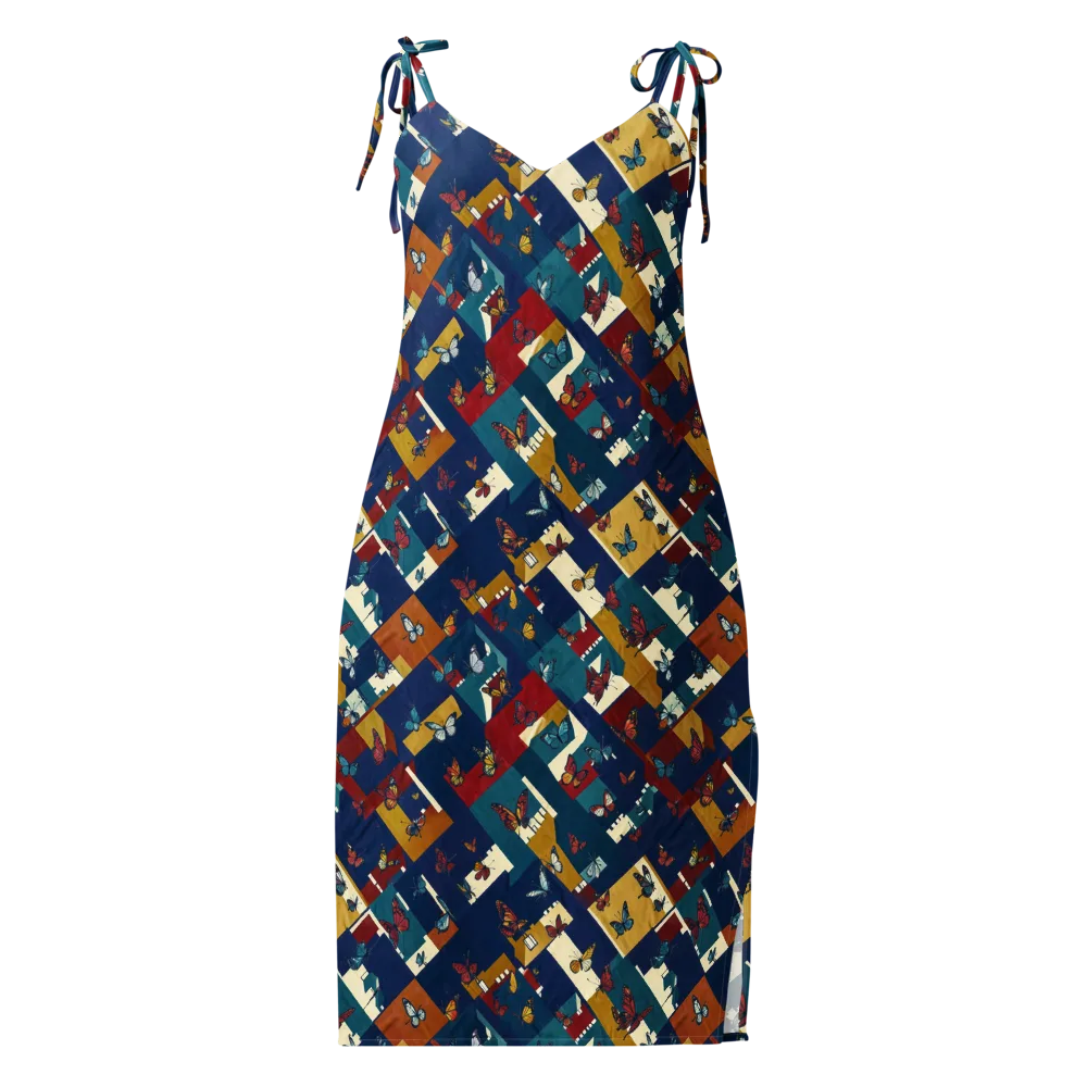 Monarch Mosaic on Slip Dress — Front
