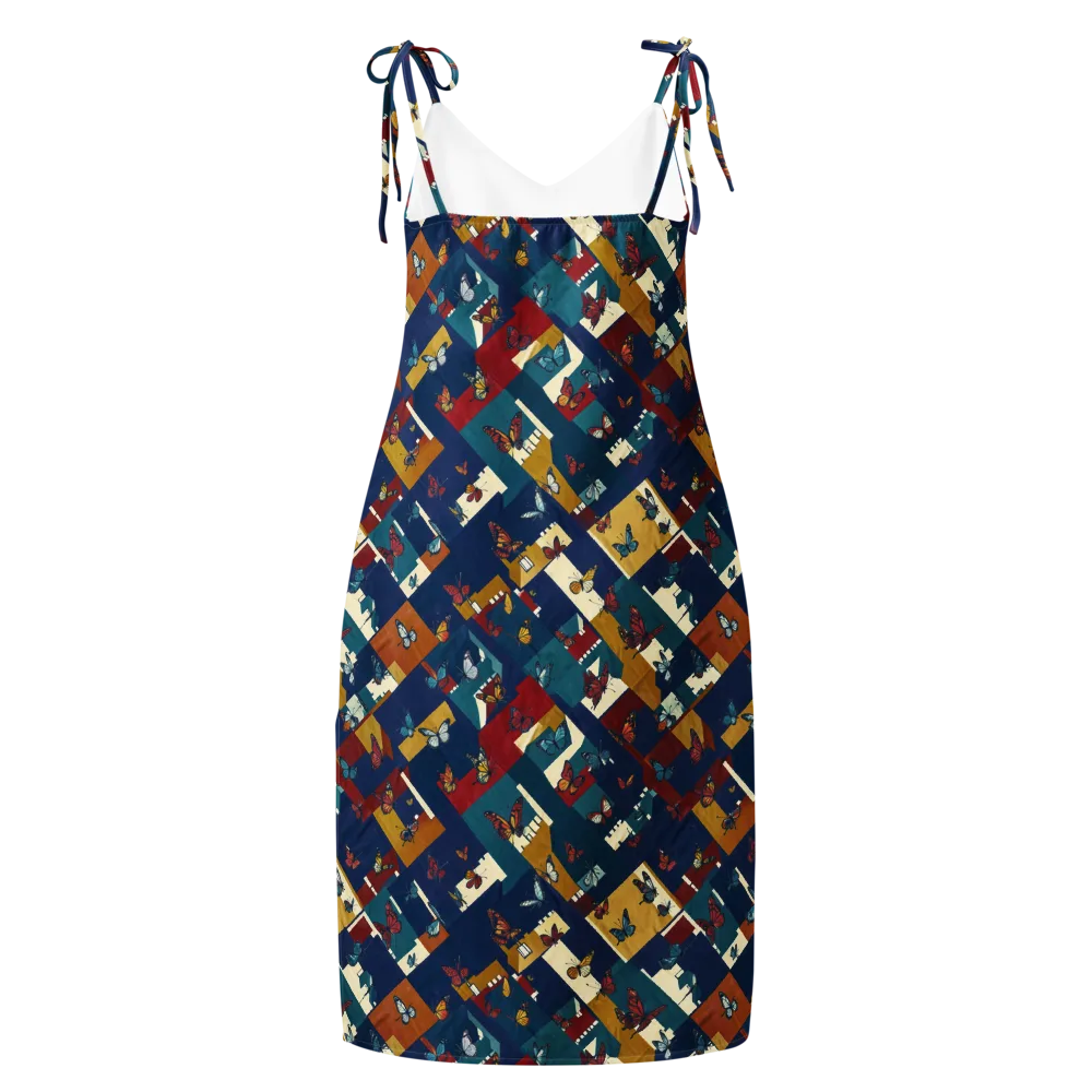 Monarch Mosaic on Slip Dress — Back