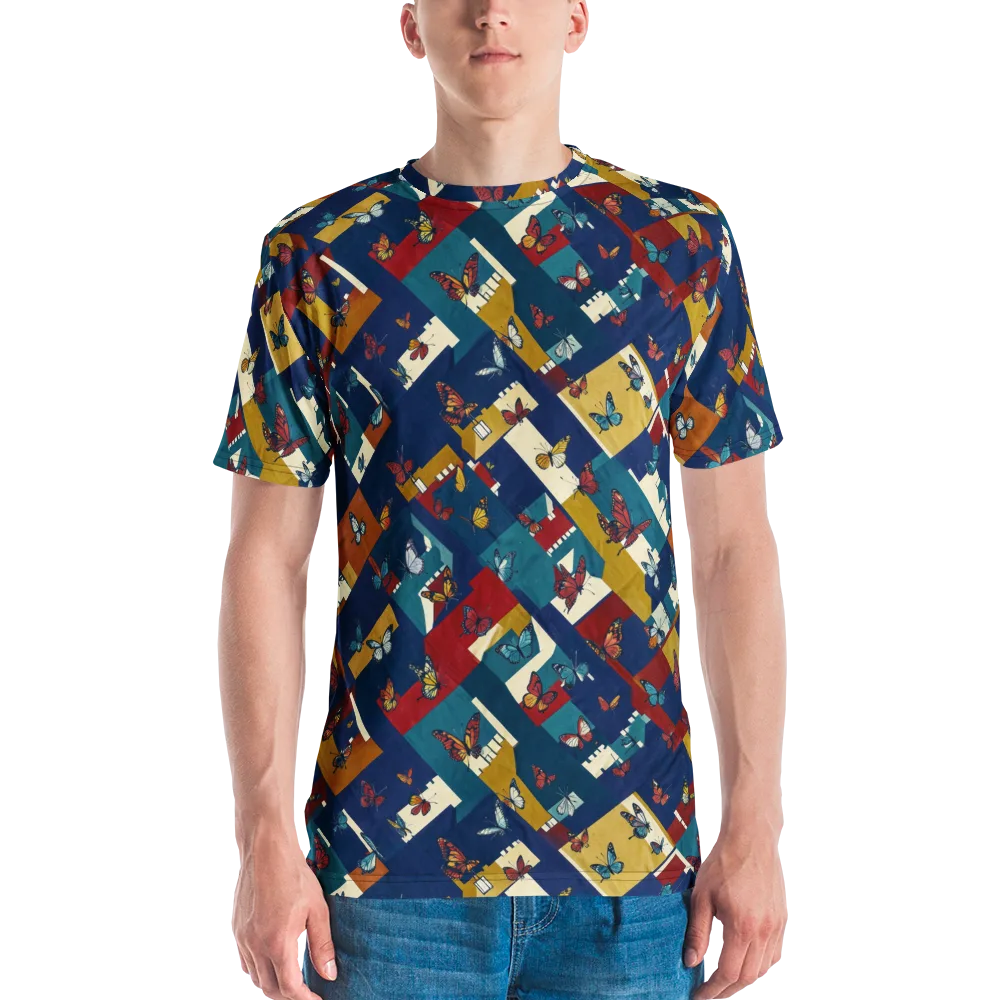 Monarch Mosaic on Men's Crew Neck T-Shirt — Front
