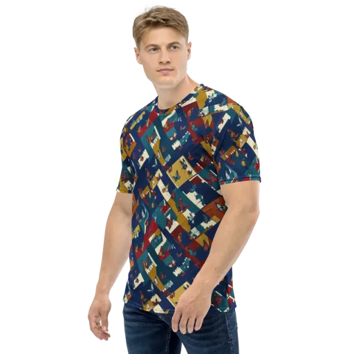 Monarch Mosaic on a Men's Crew Neck T-Shirt