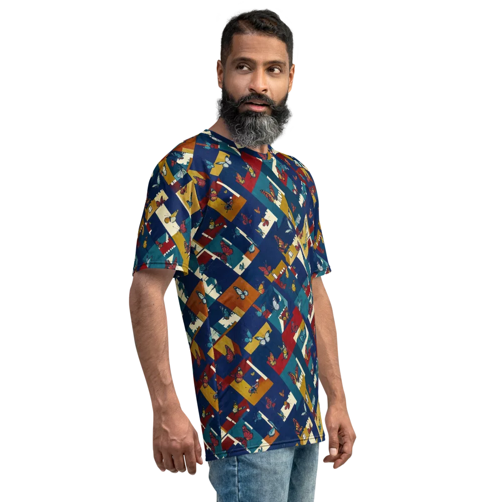 Monarch Mosaic on Men's Crew Neck T-Shirt — Right