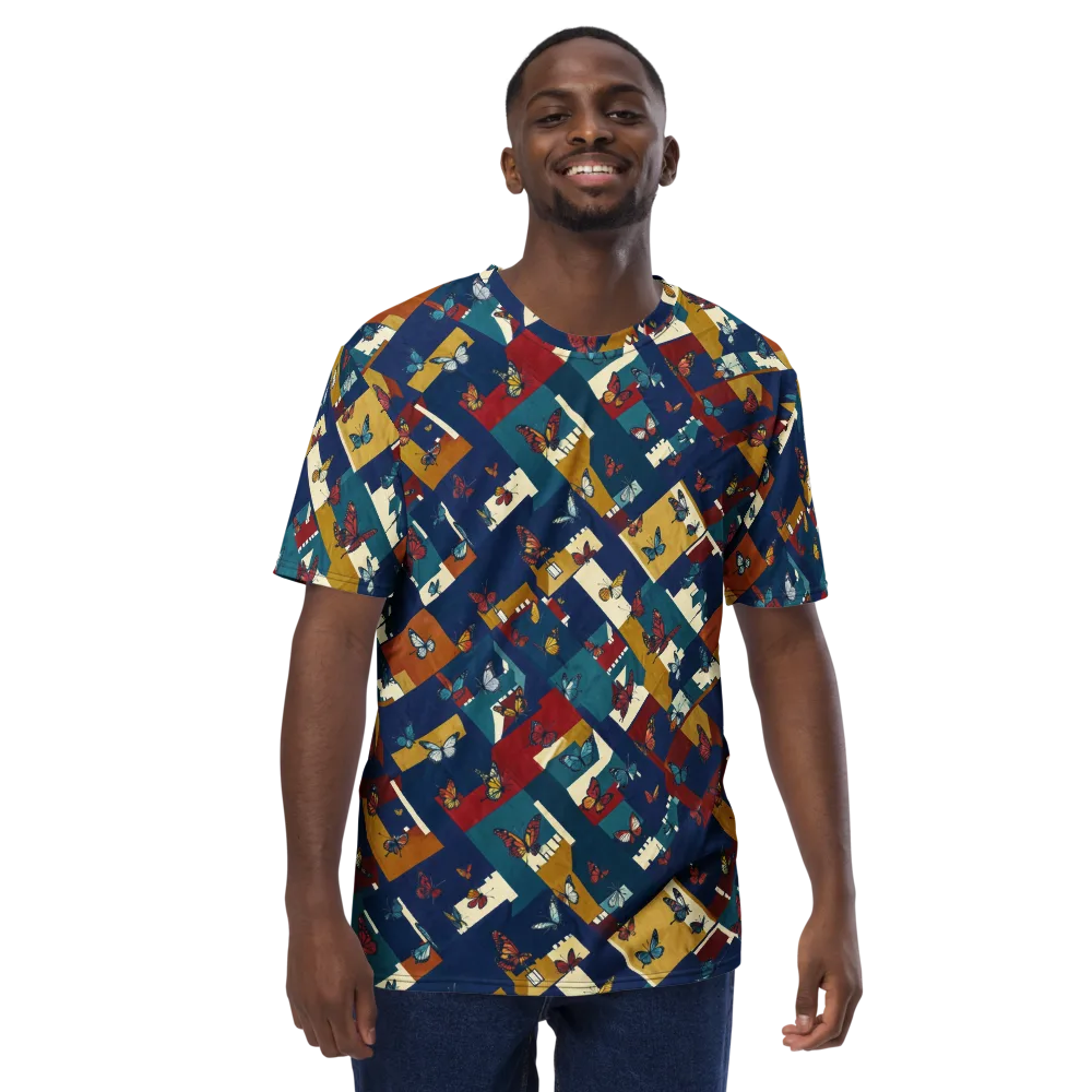 Monarch Mosaic on Men's Crew Neck T-Shirt — Front