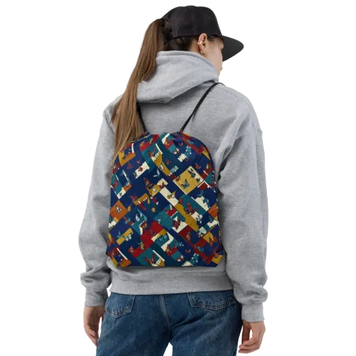 Monarch Mosaic on a Drawstring Bag