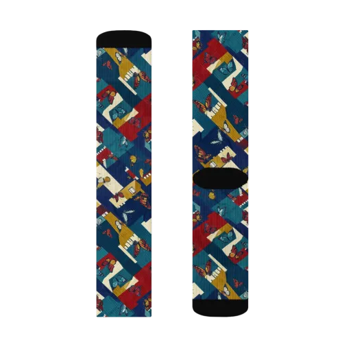 Monarch Mosaic on a Socks
