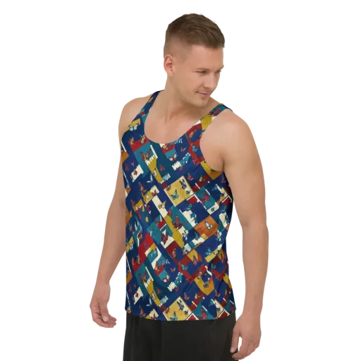 Monarch Mosaic on a Men's Tank Top