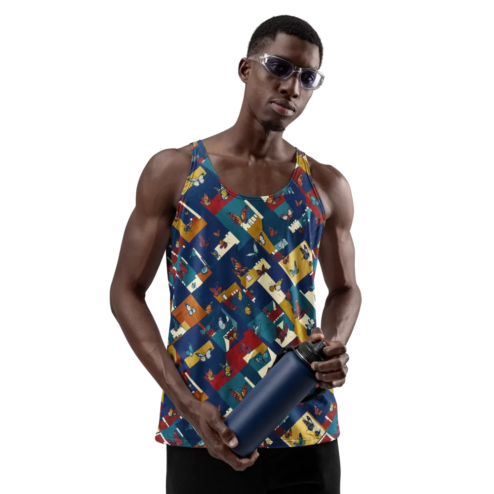 Monarch Mosaic on Men's Tank Top — Front