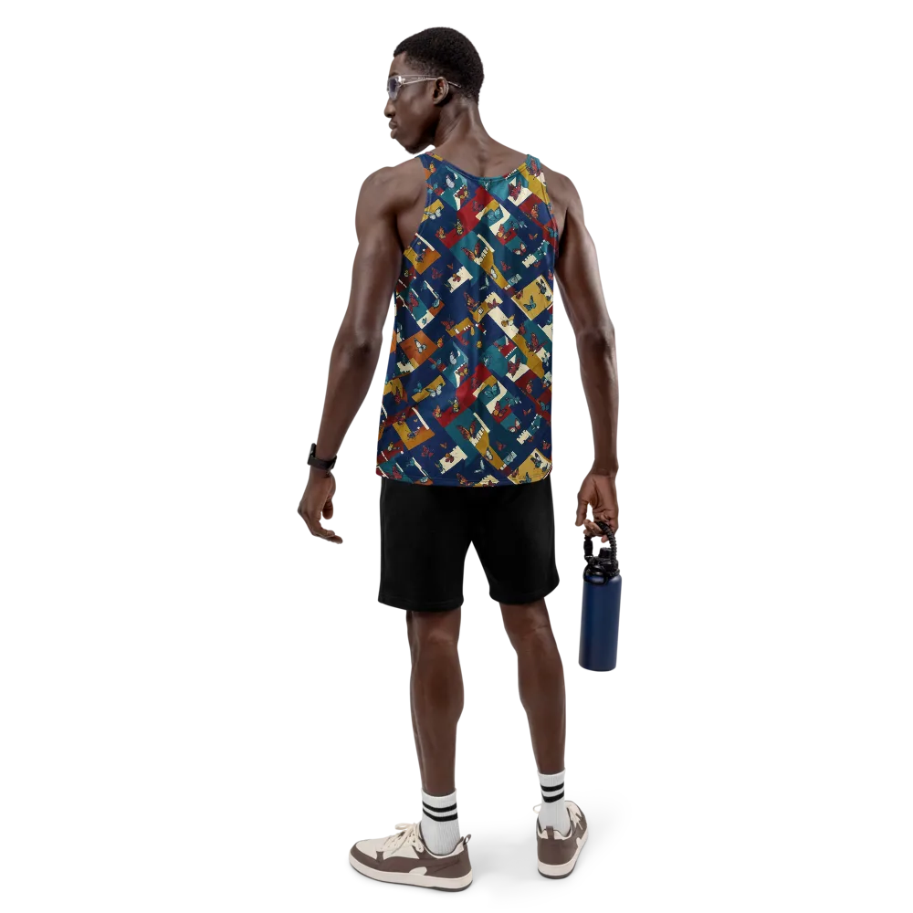 Monarch Mosaic on Men's Tank Top — Back
