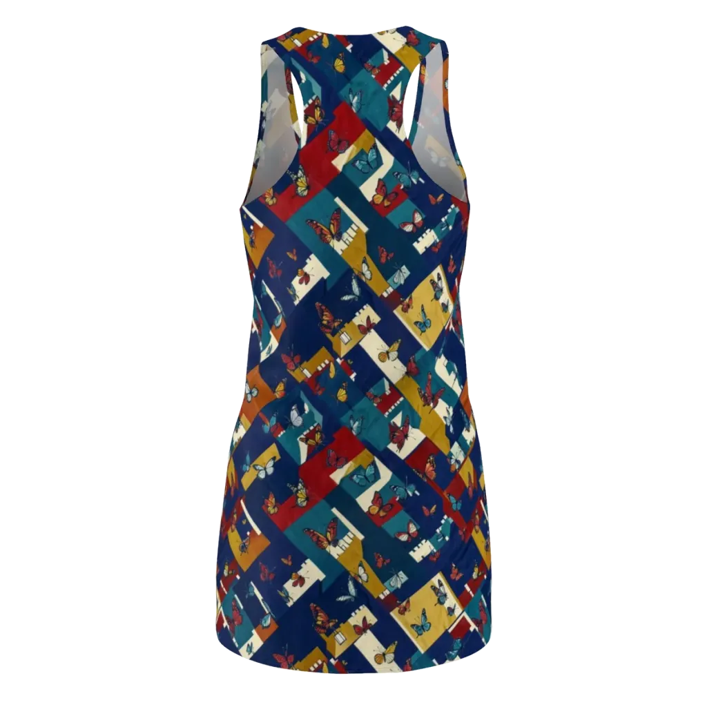 Monarch Mosaic on Racerback Dress — Back