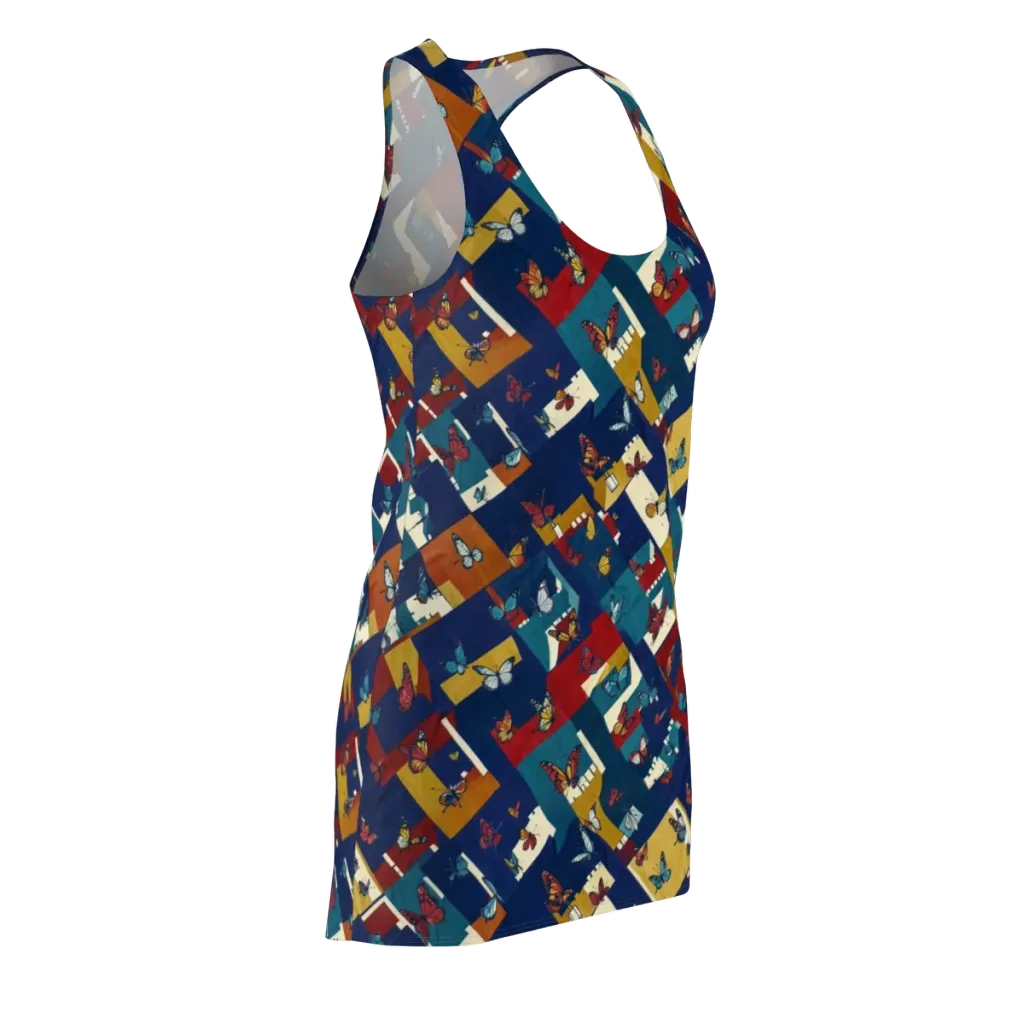 Monarch Mosaic on Racerback Dress — Front Side